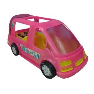Vtg 1980's American‎ Plastic Toys Barbie Camper Pink Van Minivan #797